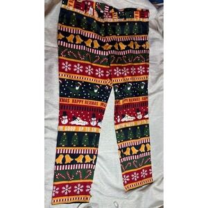 H&M Dinosaur Christmas Pants T-Rex Rexmas Casual‎ Funny Ugly - 38R